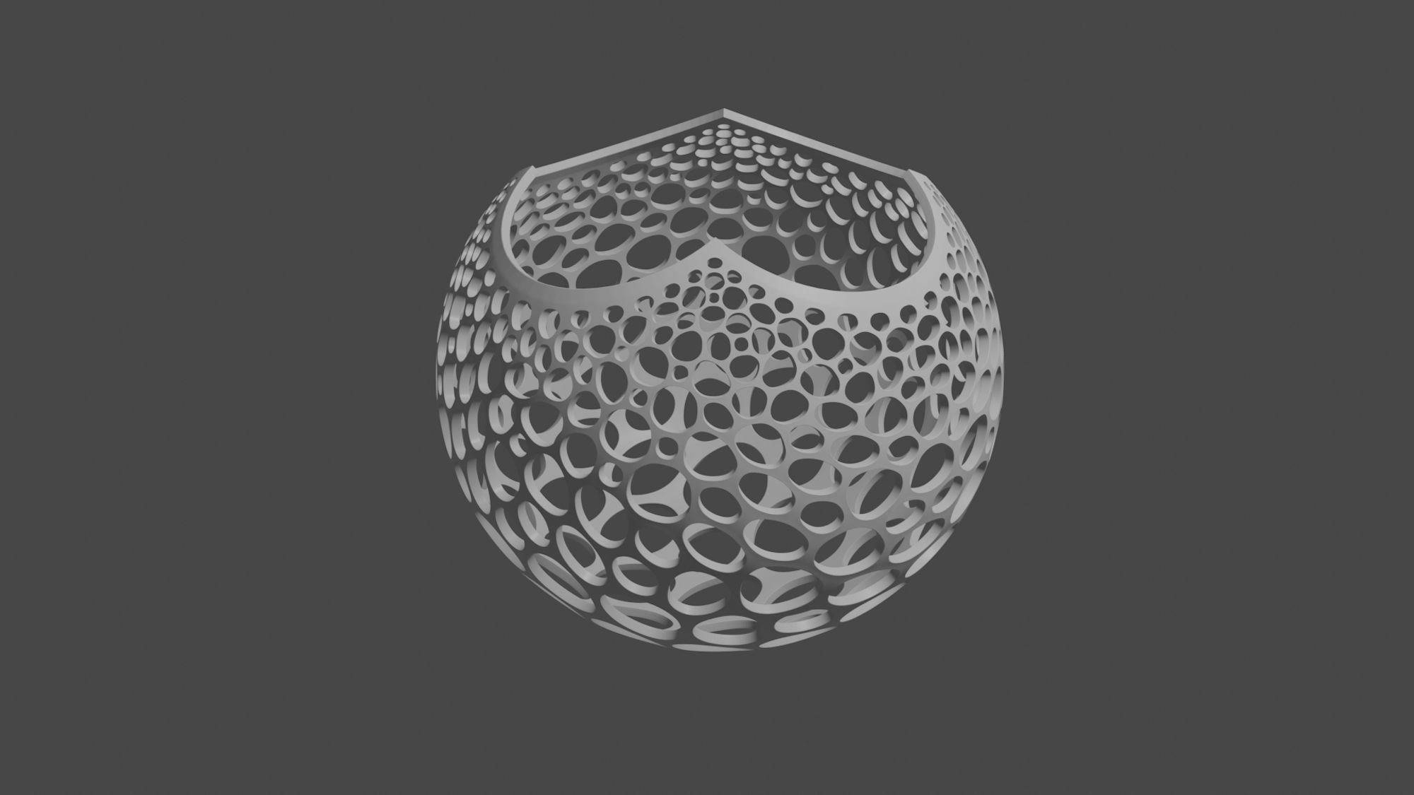 Stereographic Voronoi Sphere 3D print model_2