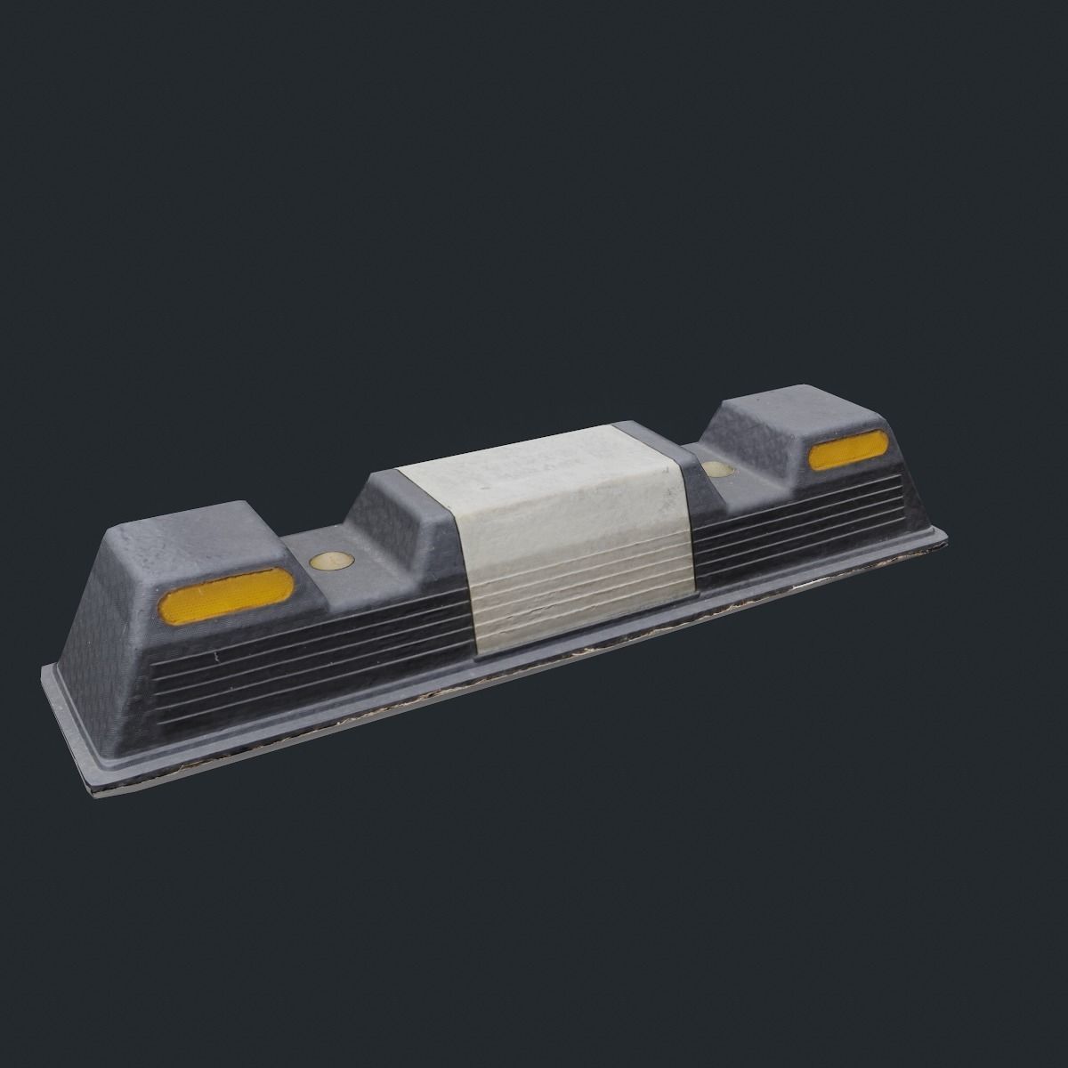 car parking stop bumper Low-poly 3D model_8