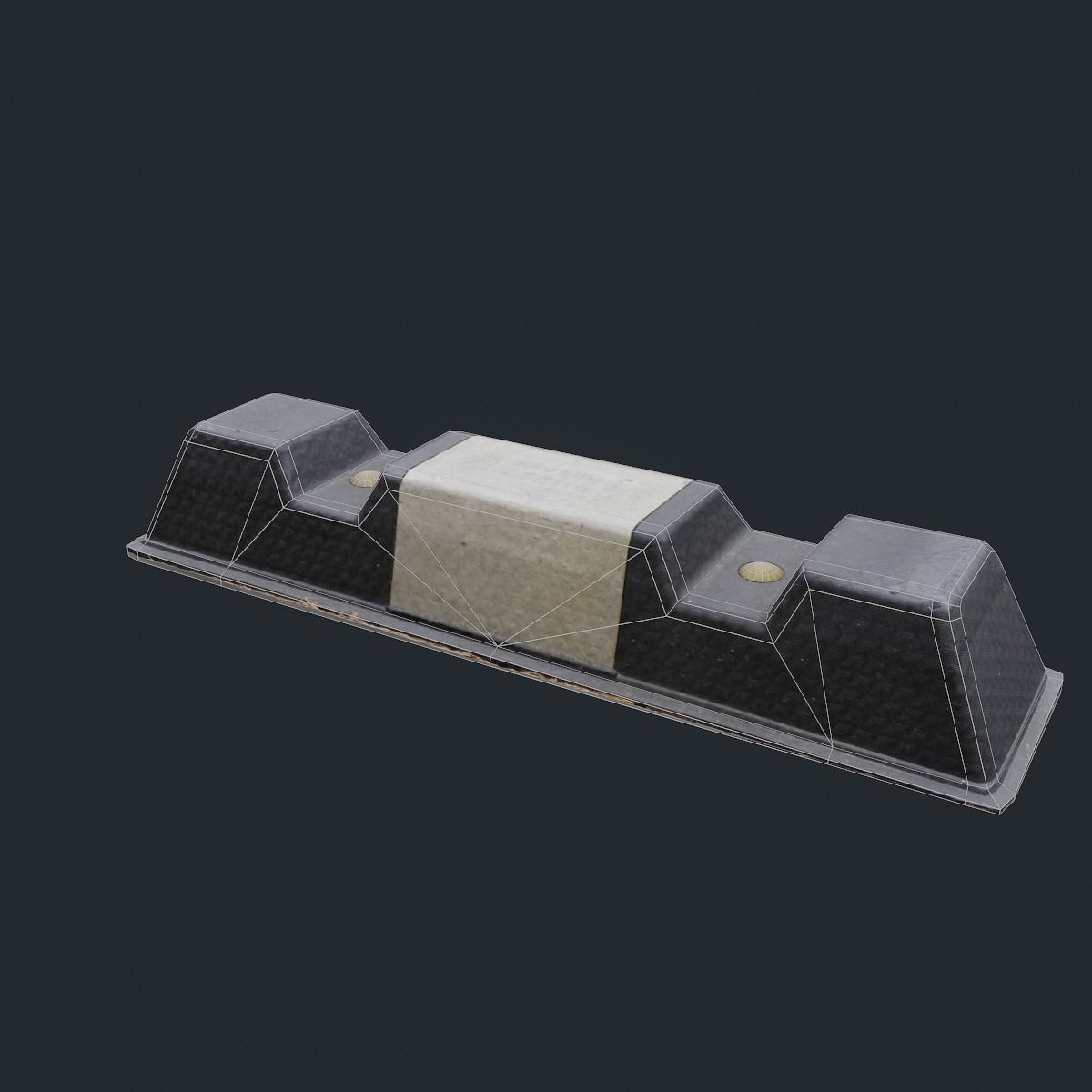 car parking stop bumper Low-poly 3D model_12