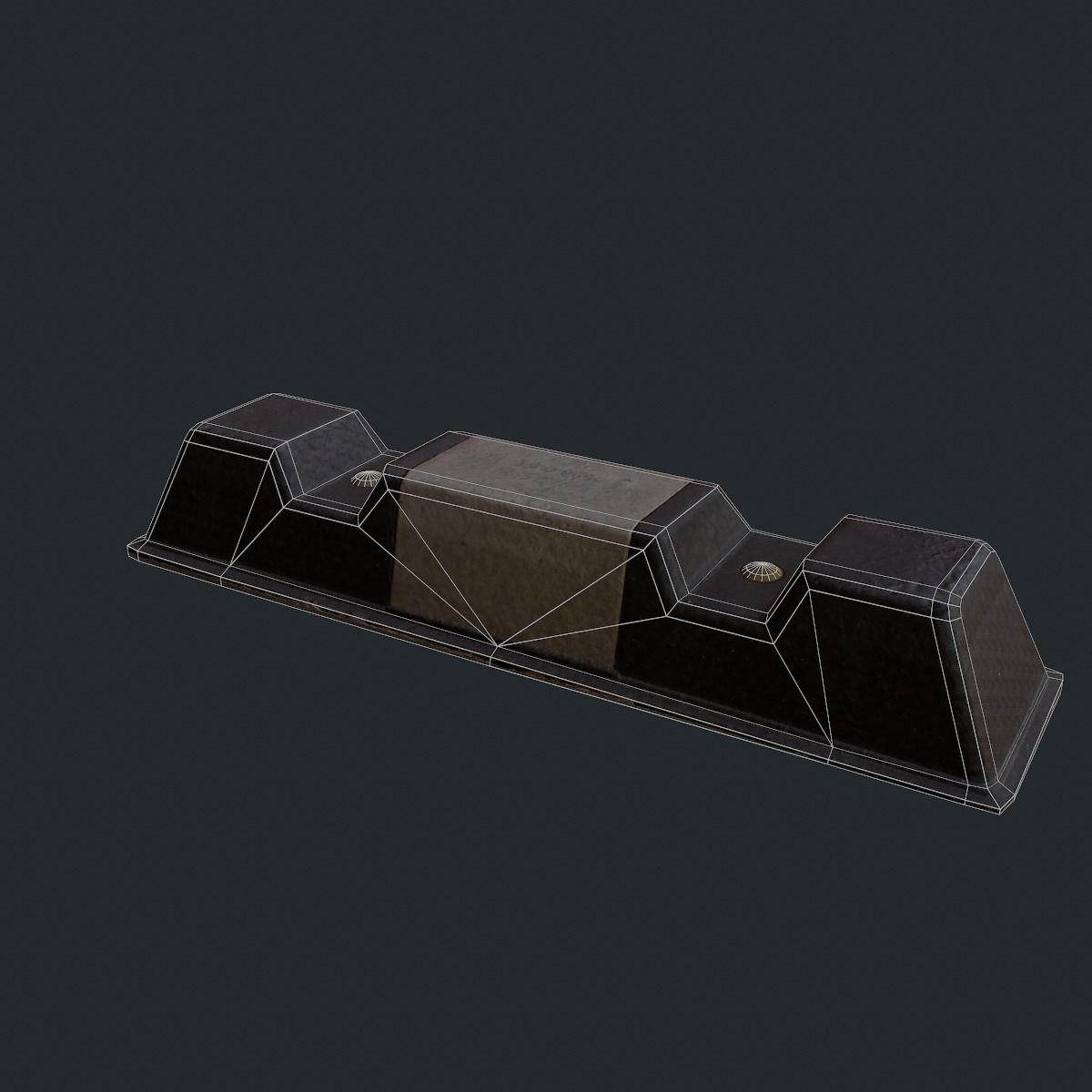 car parking stop bumper Low-poly 3D model_6