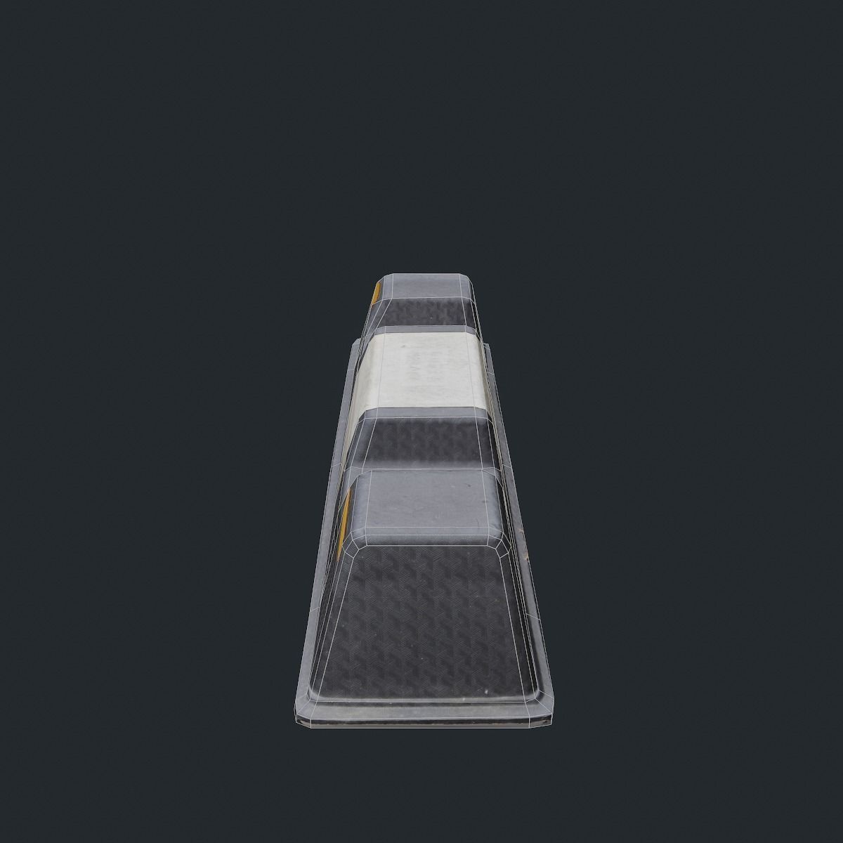 car parking stop bumper Low-poly 3D model_13