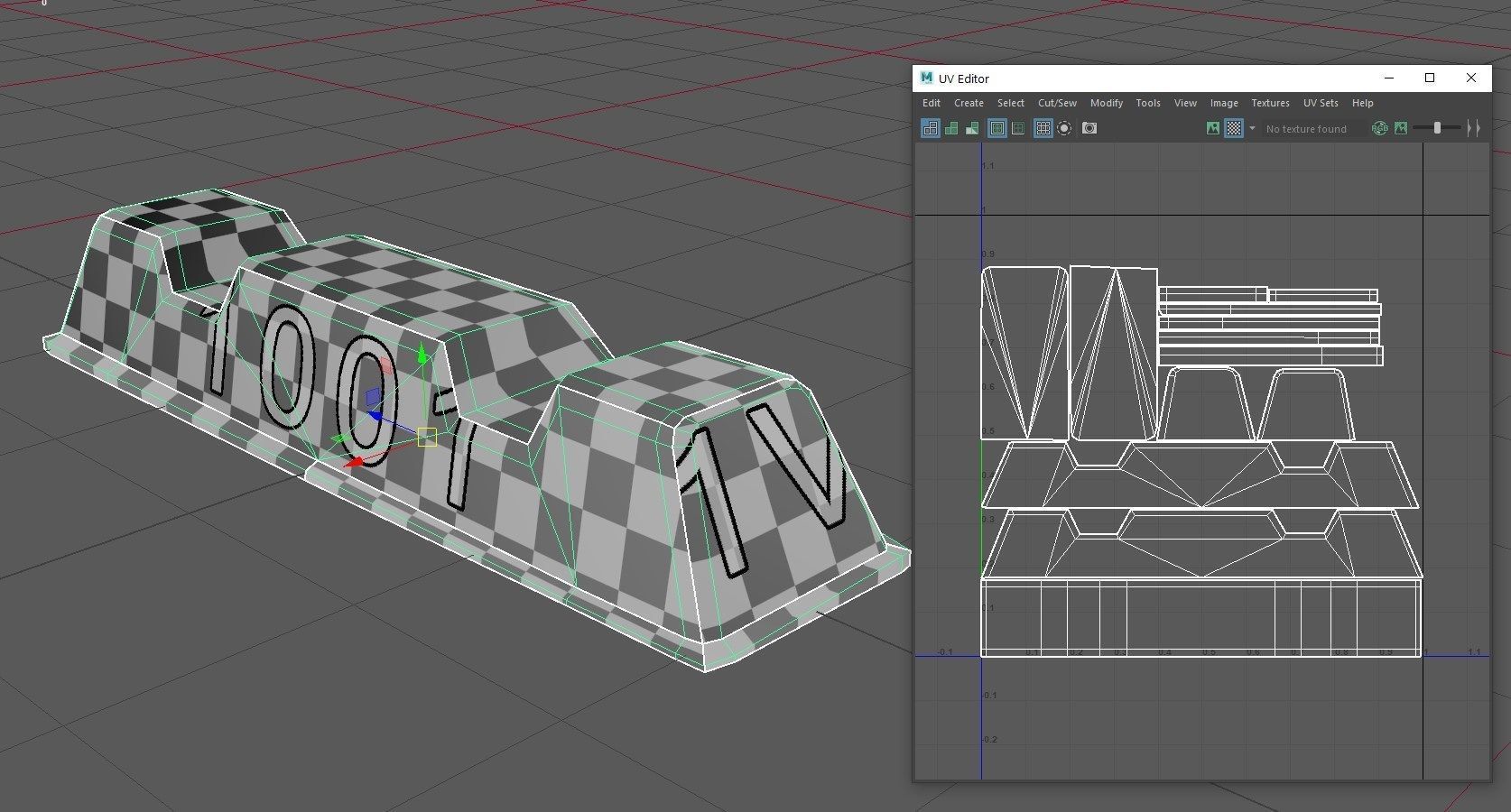 car parking stop bumper Low-poly 3D model_14