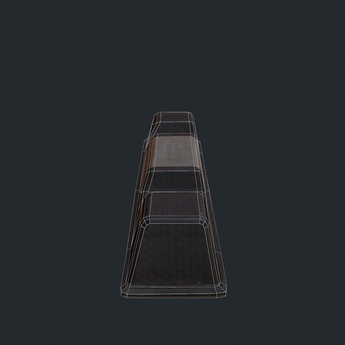 car parking stop bumper Low-poly 3D model_7