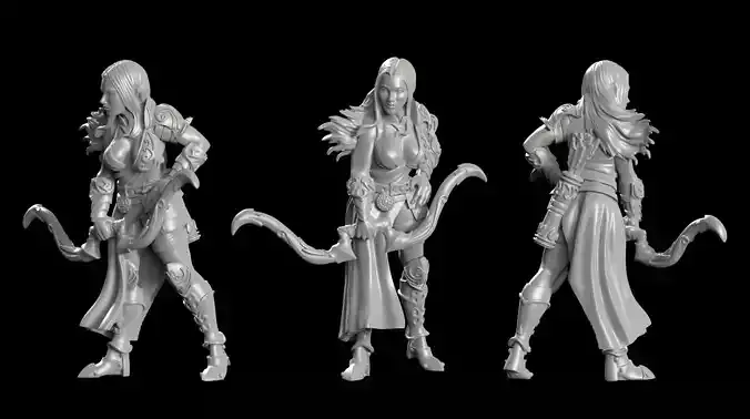 Paladin archers Girl 3D print model