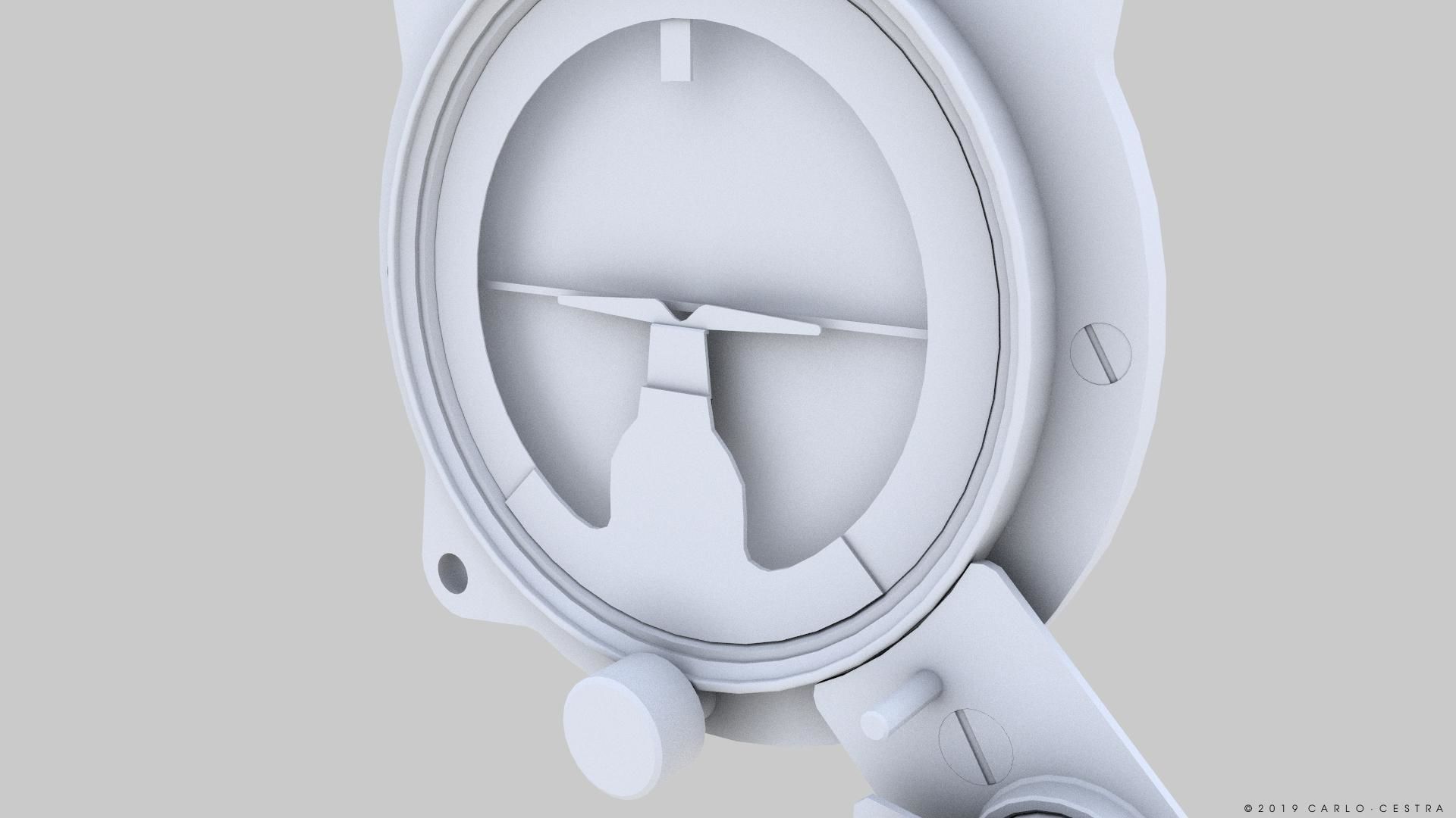 US ARTIFICIAL HORIZON GAUGE Low-poly 3D model_12