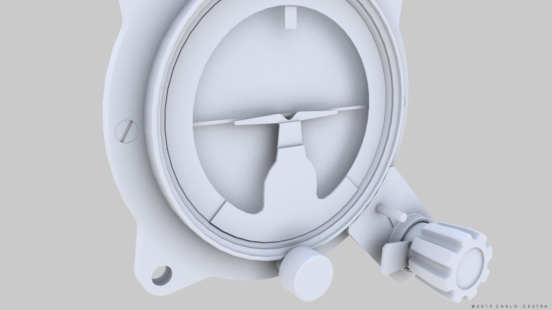 US ARTIFICIAL HORIZON GAUGE Low-poly 3D model_13