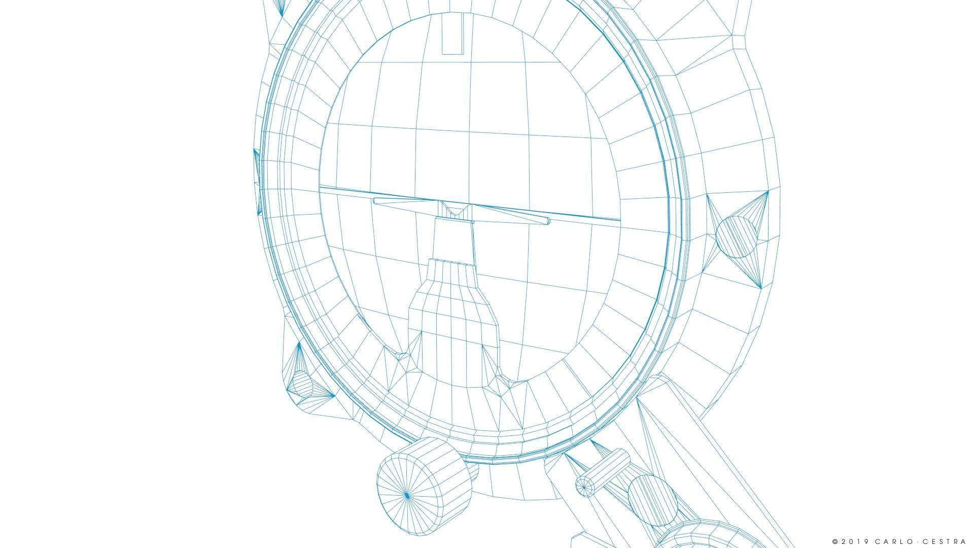 US ARTIFICIAL HORIZON GAUGE Low-poly 3D model_18