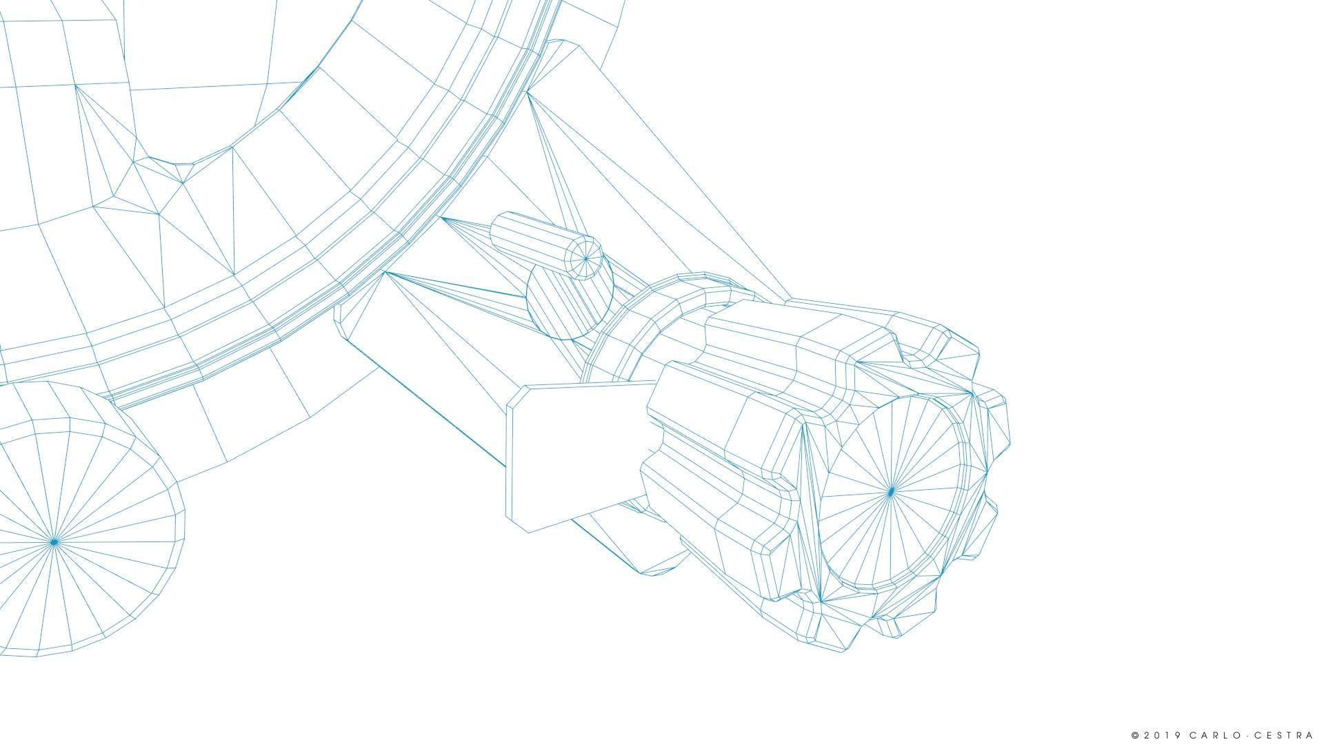 US ARTIFICIAL HORIZON GAUGE Low-poly 3D model_21