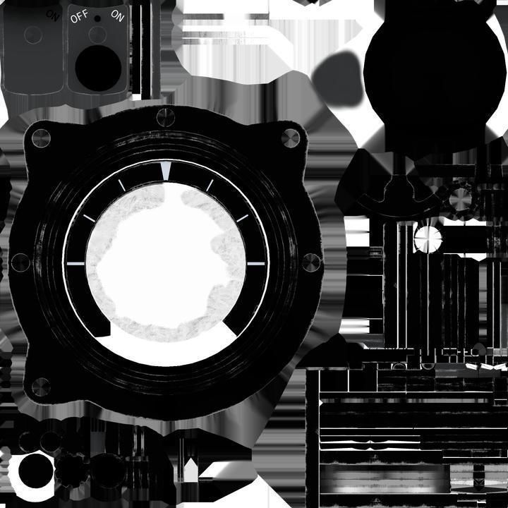 US ARTIFICIAL HORIZON GAUGE Low-poly 3D model_6