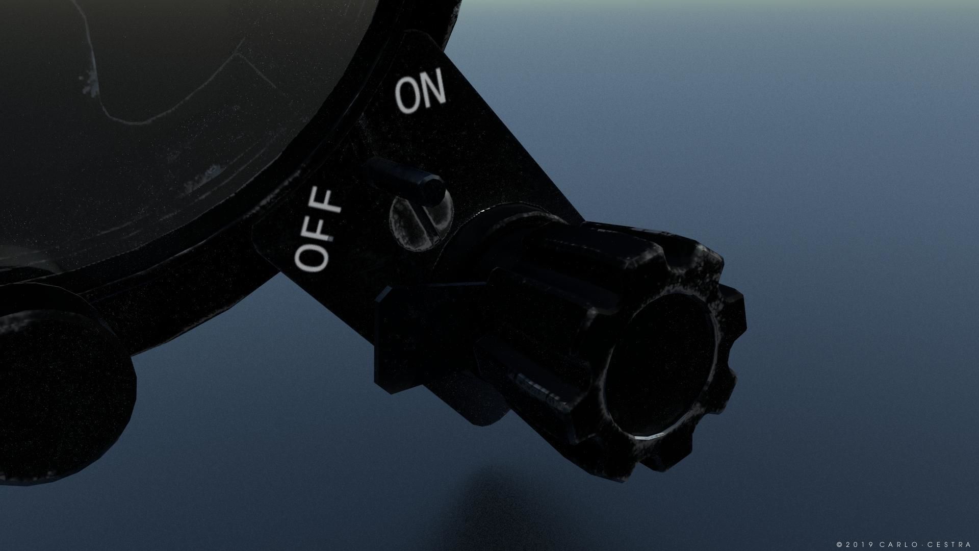 US ARTIFICIAL HORIZON GAUGE Low-poly 3D model_4