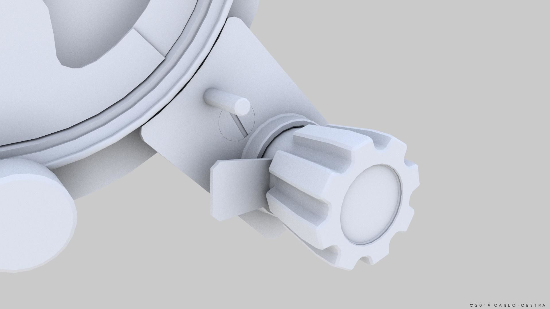 US ARTIFICIAL HORIZON GAUGE Low-poly 3D model_15