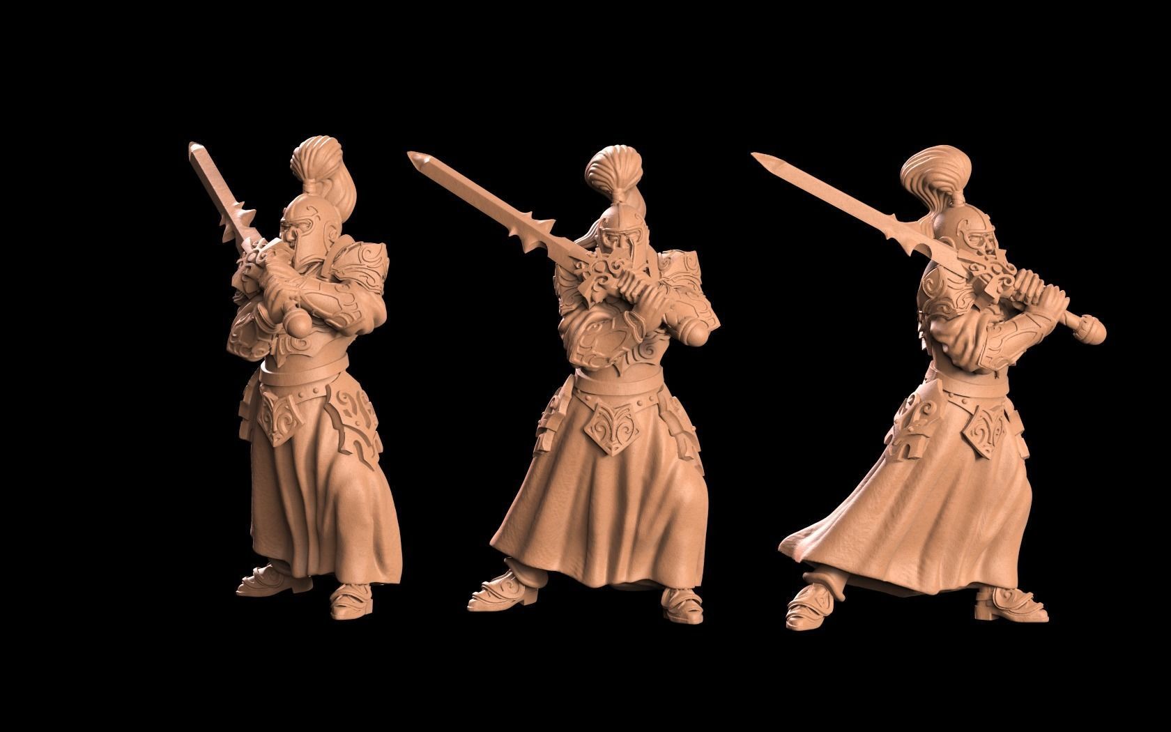 Paladins soldier miniatures 3D print model_3