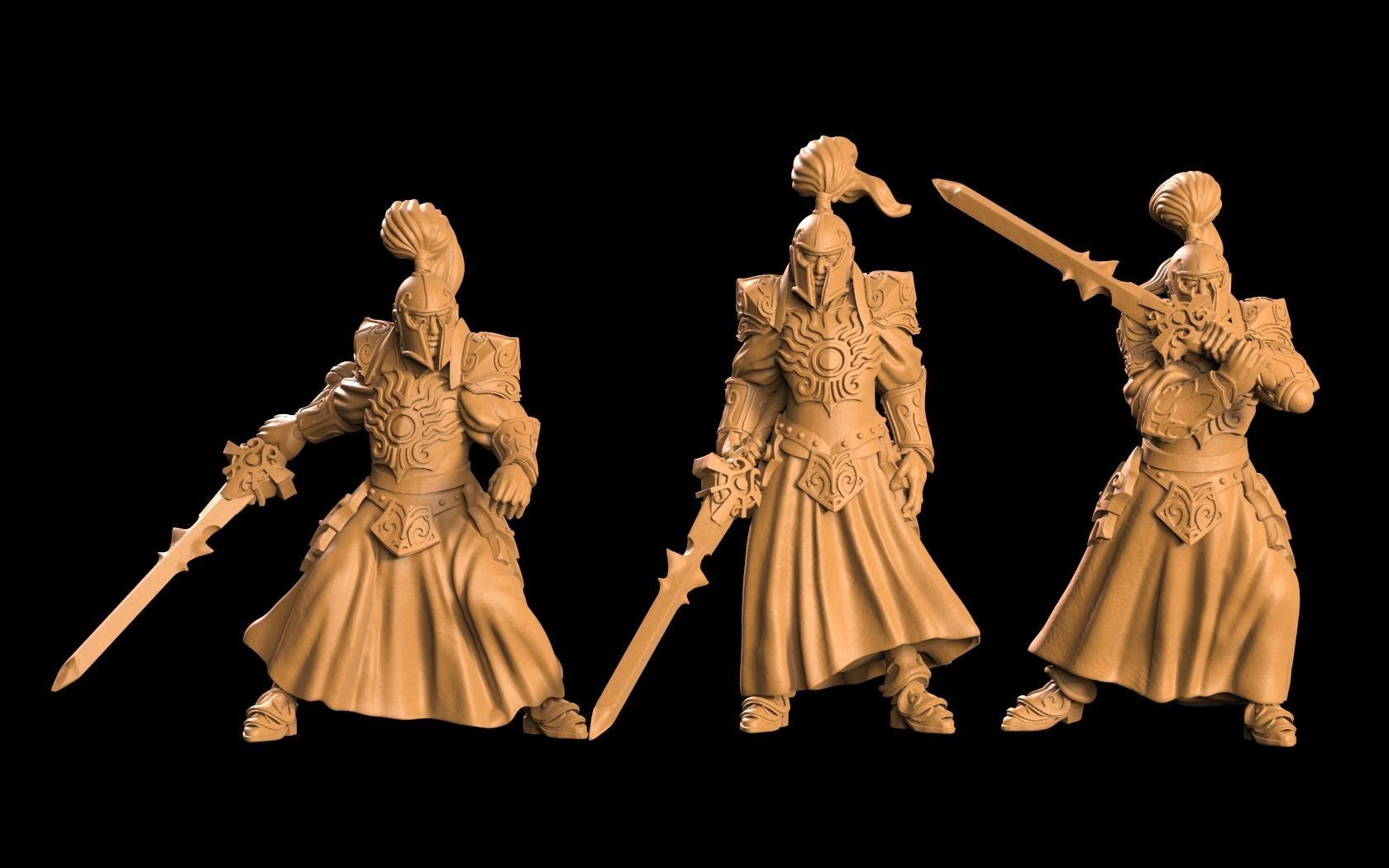 Paladins soldier miniatures 3D print model_2