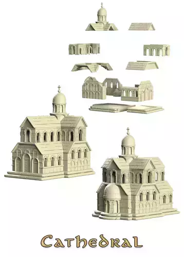 Chatedral church 3D print model
