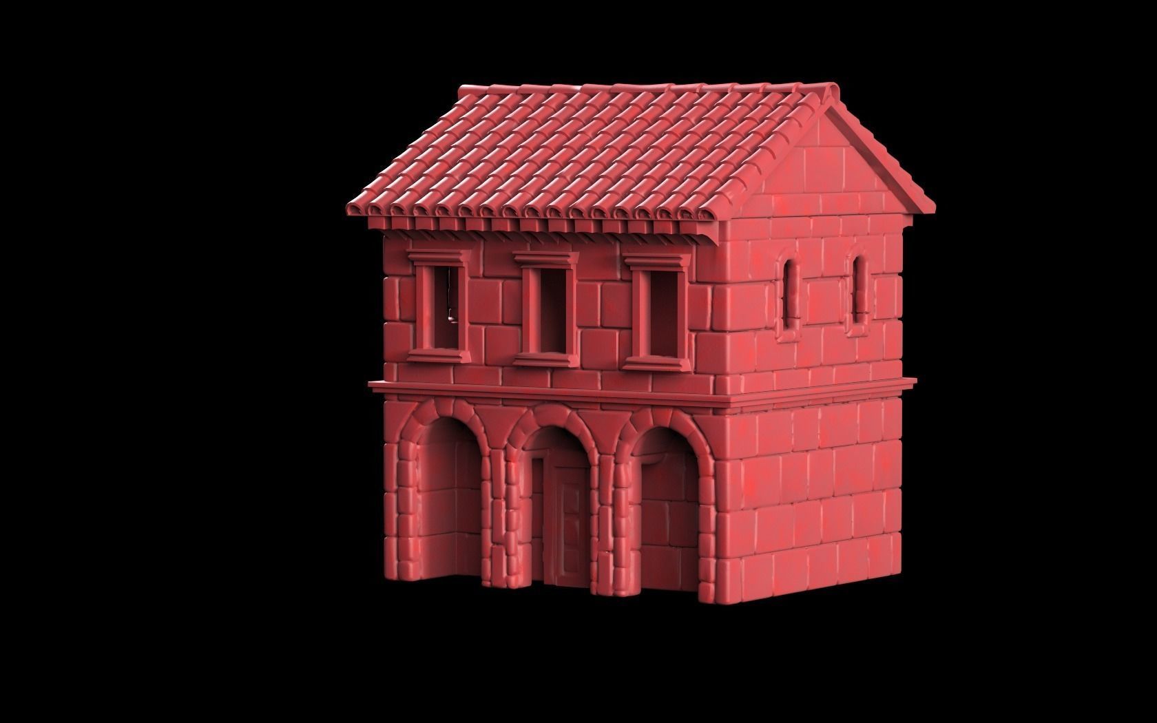 Medieval House 3D print model_1
