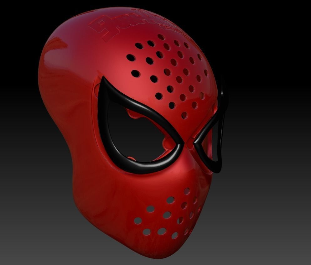 SPIDER-MAN MK 1 FACESHELL  LENSES 3D FILE 3D print model_1