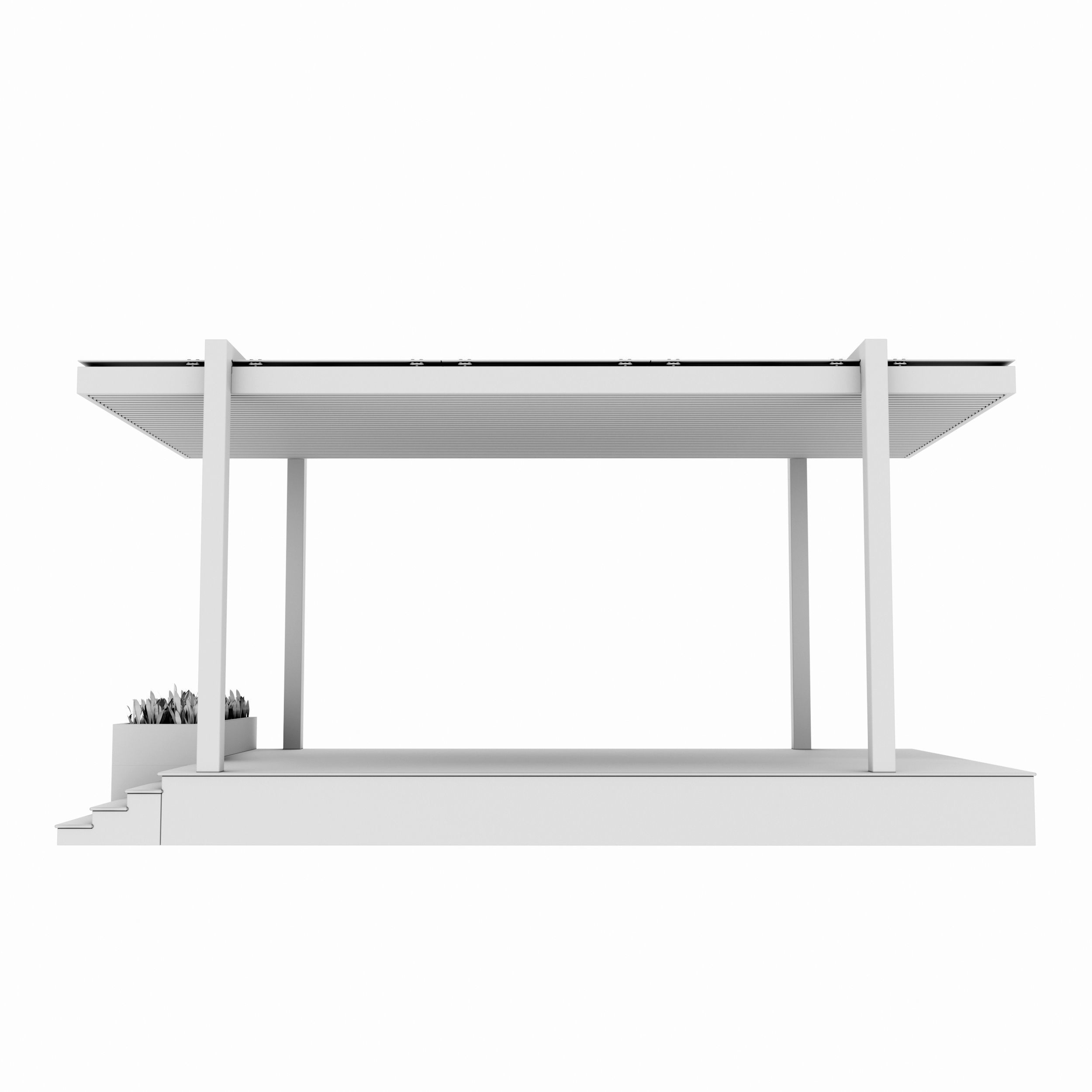 Pergola 3 gas station 3D model_4