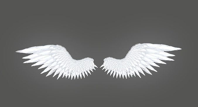 Angel Wings Low-poly 3D model