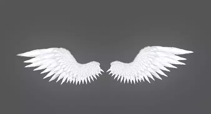 Angel Wings Low-poly 3D model