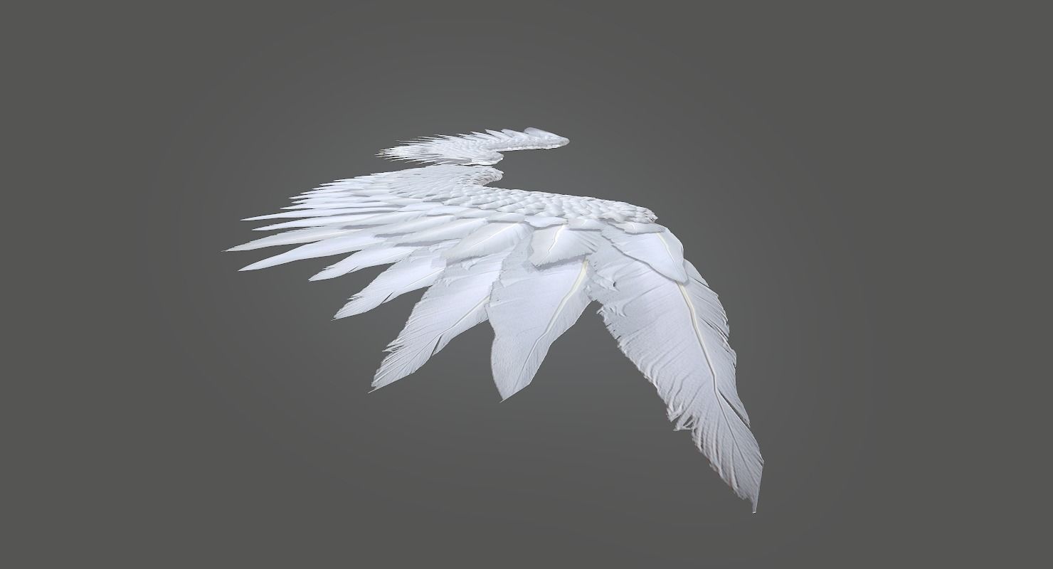 Angel Wings Low-poly 3D model_4