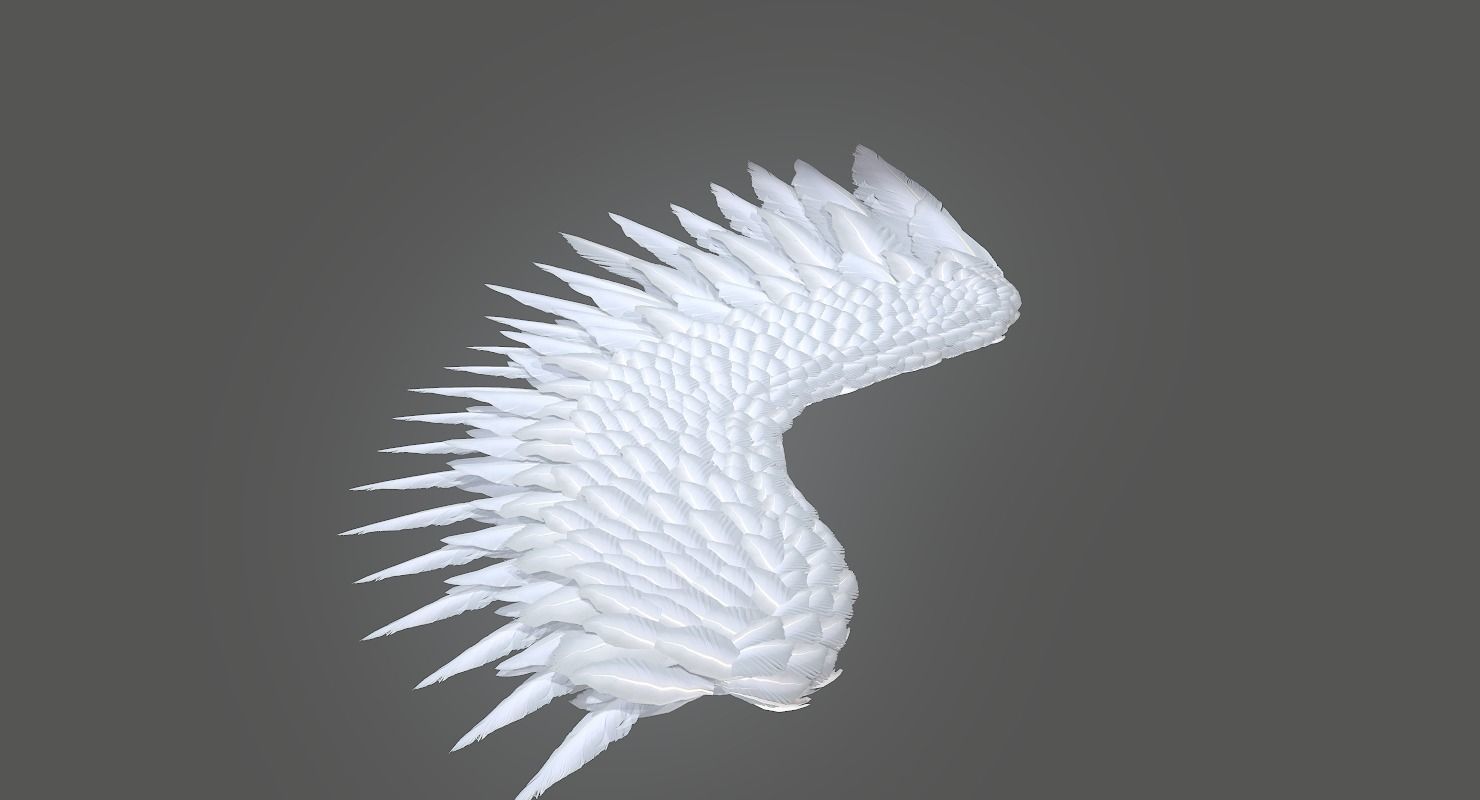 Angel Wings Low-poly 3D model_6