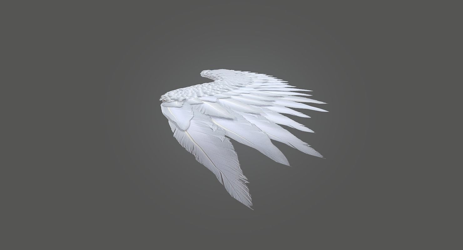 Angel Wings Low-poly 3D model_9