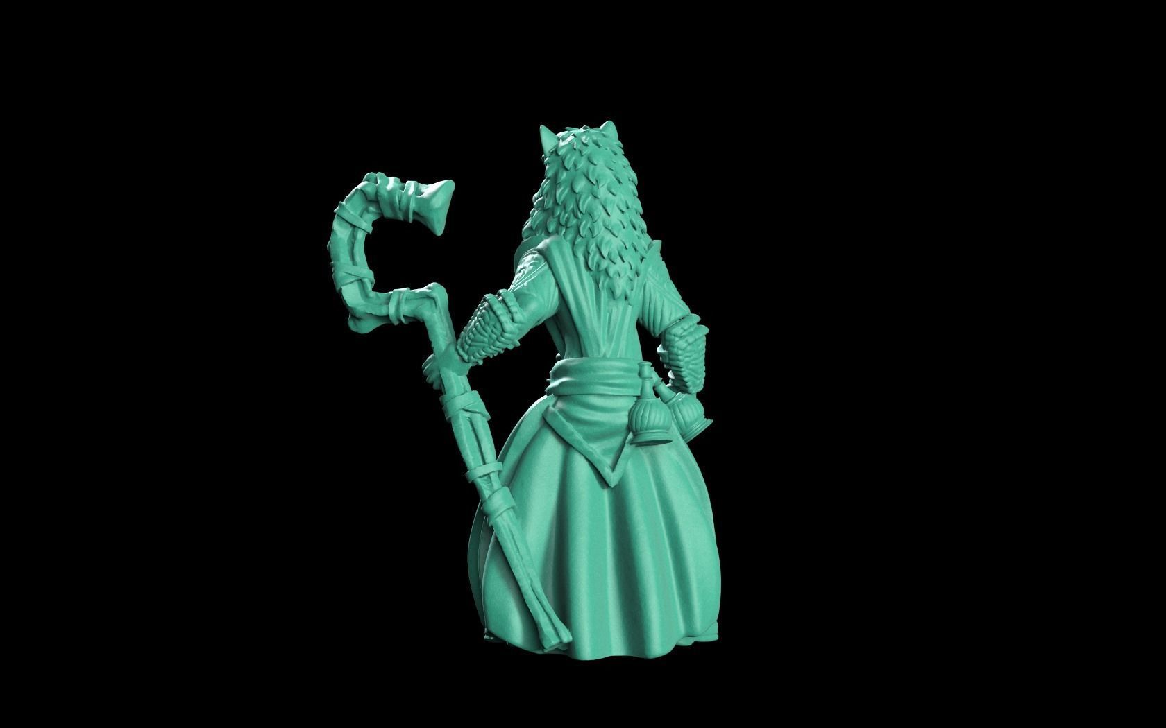Shaman druid 3D print model_3