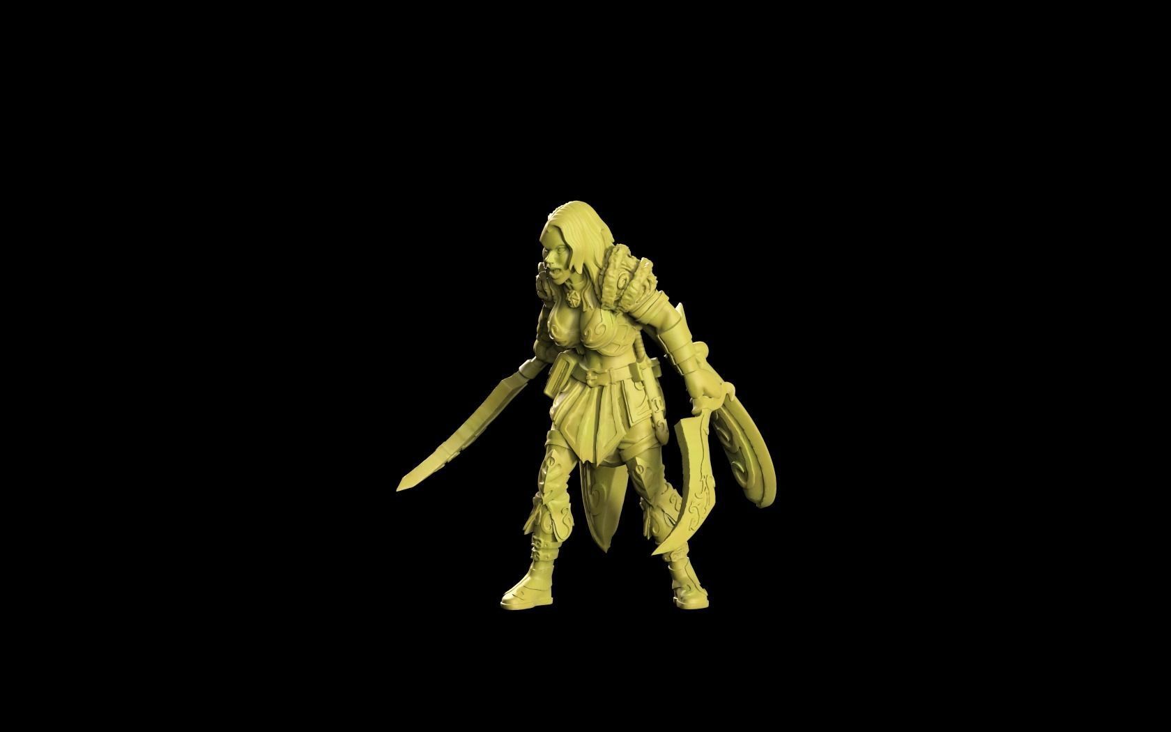 Heroine of wood elf 3D print model_2