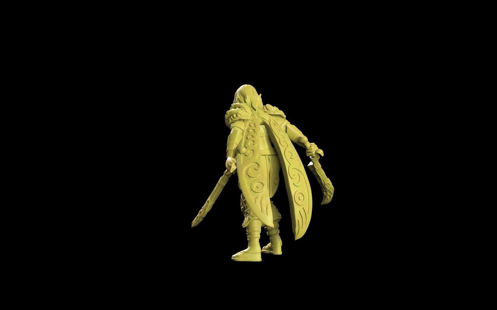 Heroine of wood elf 3D print model_3