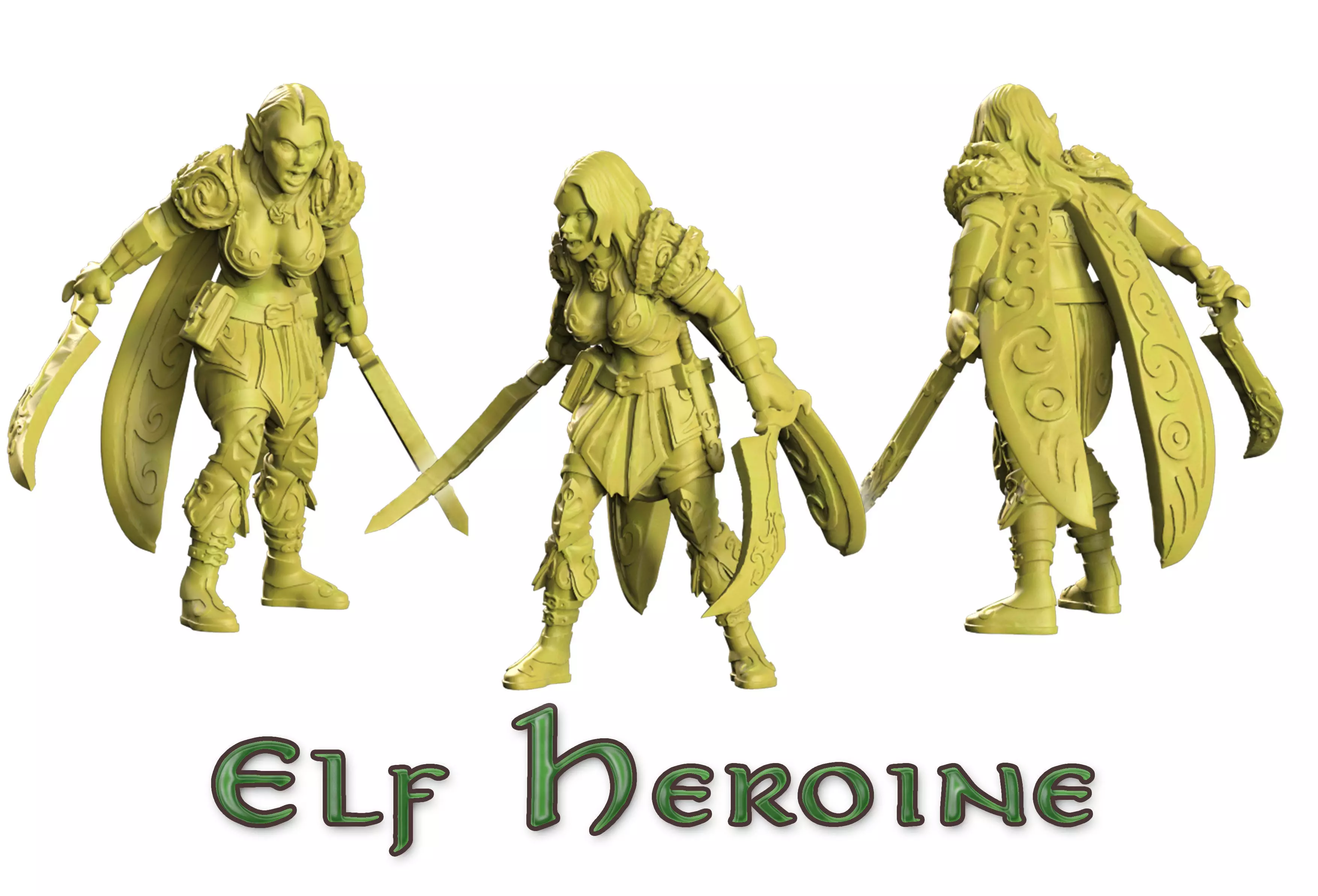 Heroine of wood elf 3D print model_0