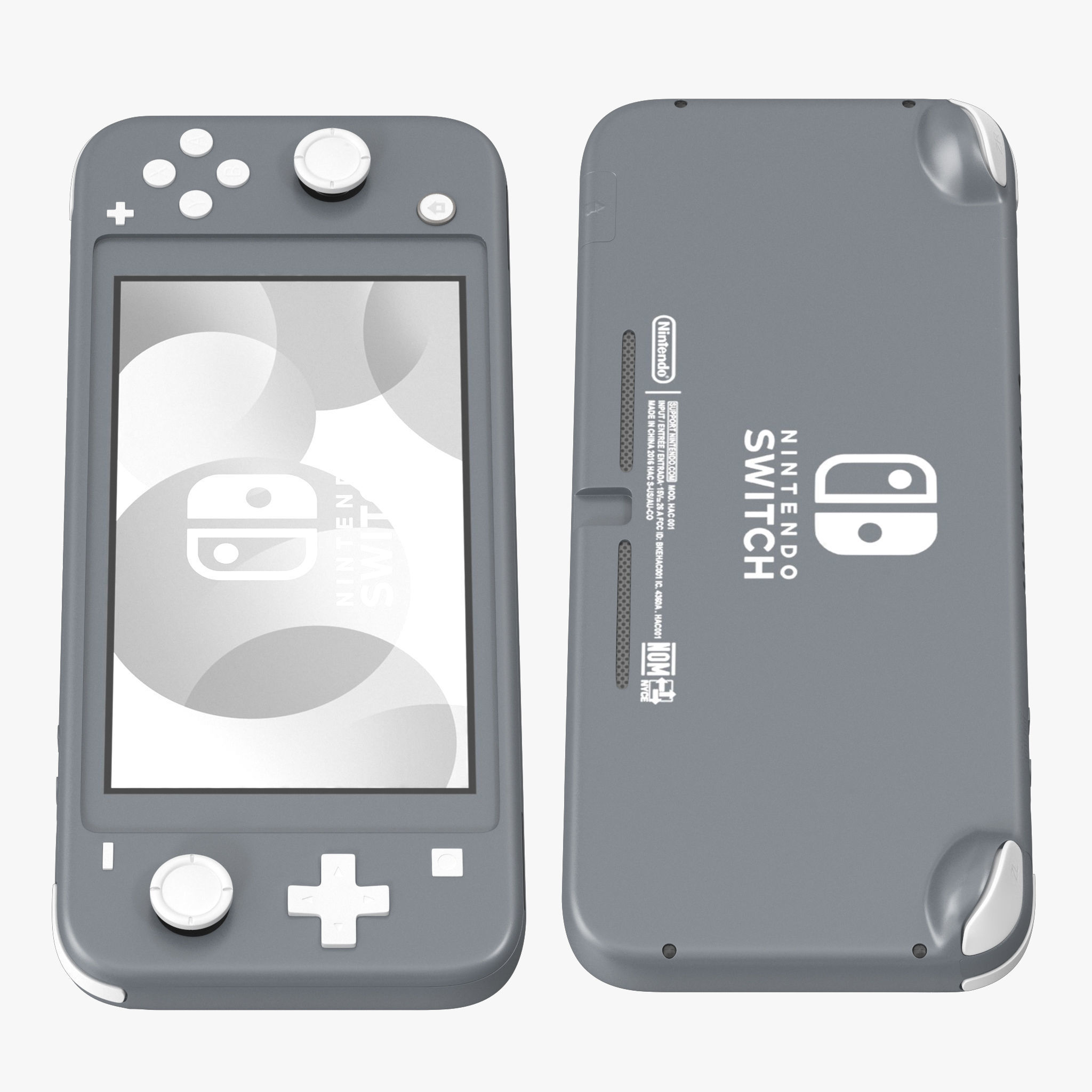Nintendo Switch Lite - Gray 3D model_19
