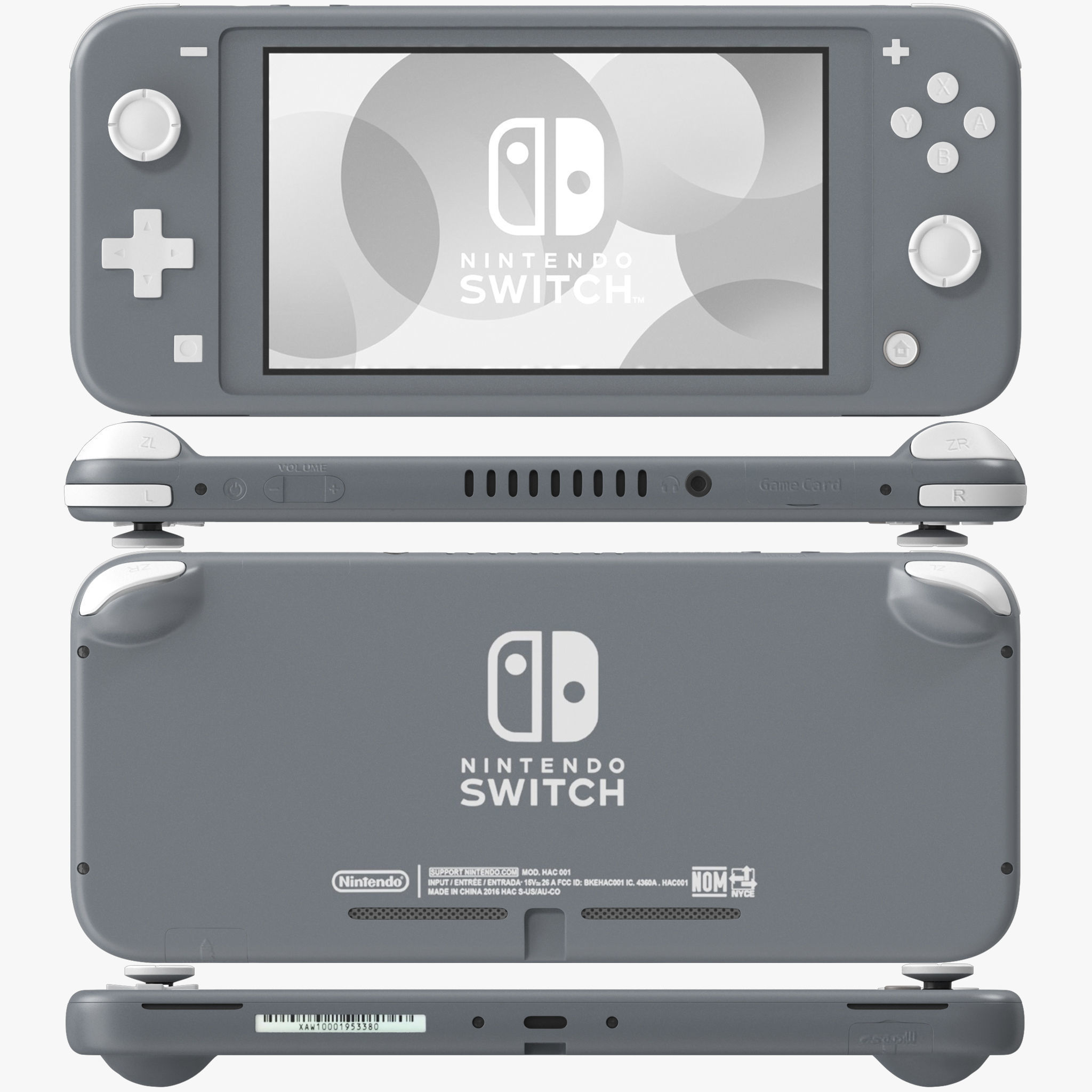 Nintendo Switch Lite - Gray 3D model_1