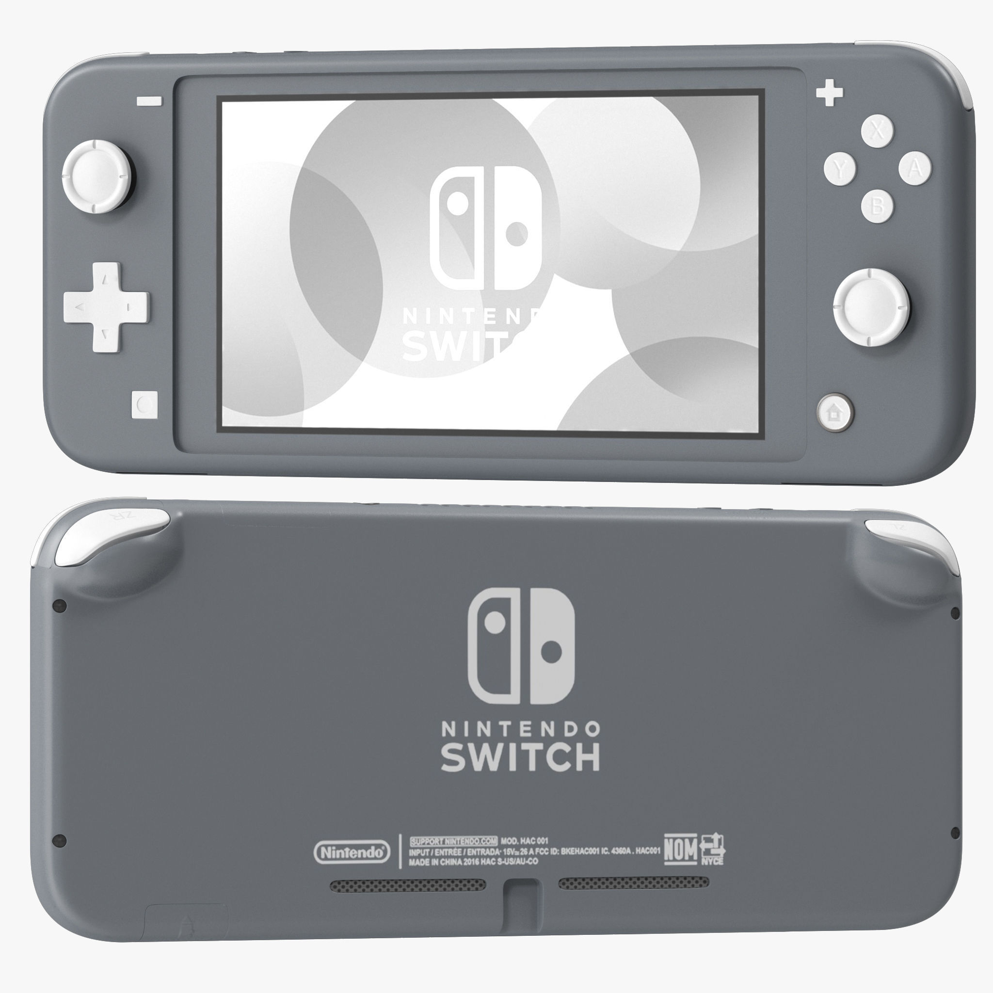 Nintendo Switch Lite - Gray 3D model_8
