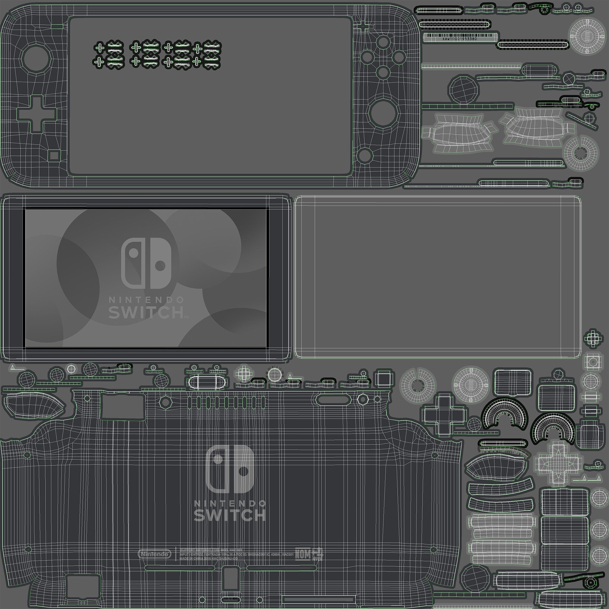 Nintendo Switch Lite - Gray 3D model_28