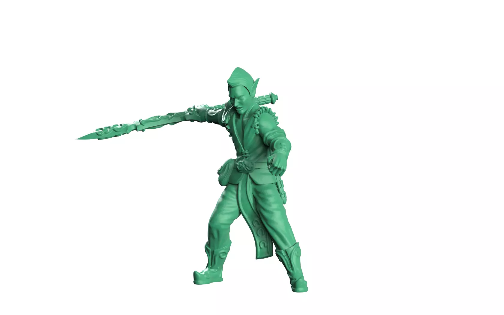 Wood elf soldiers 3D print model_0