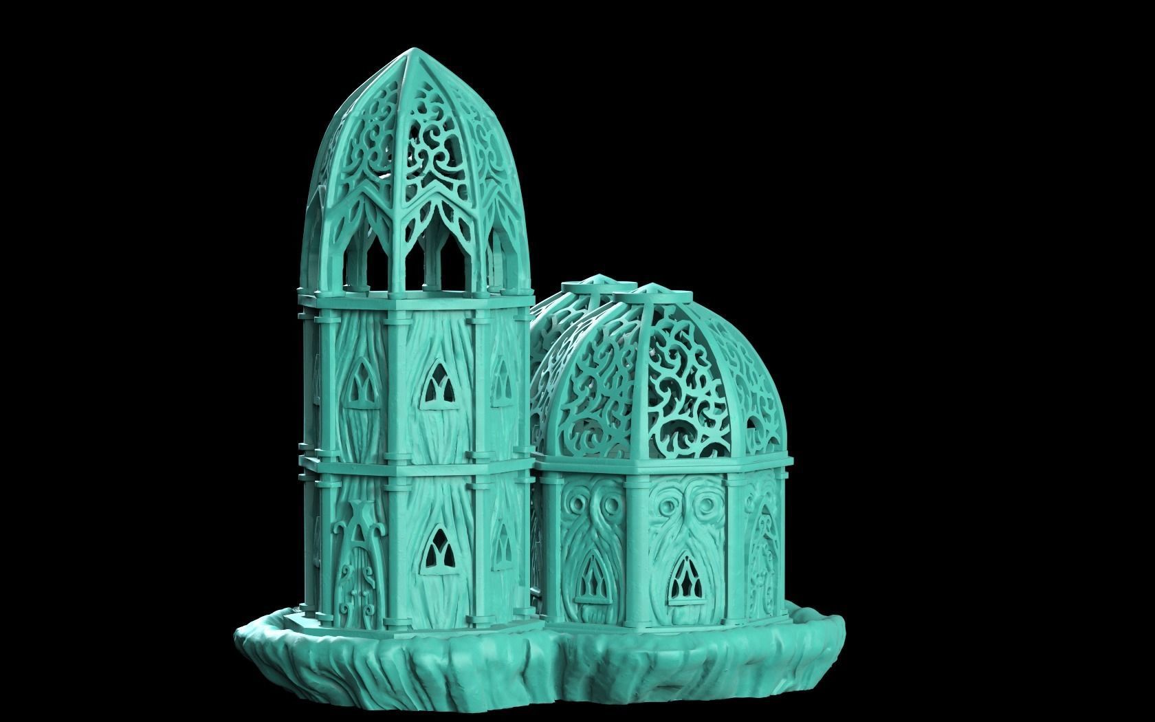 royal palace wood elf 3D print model_2
