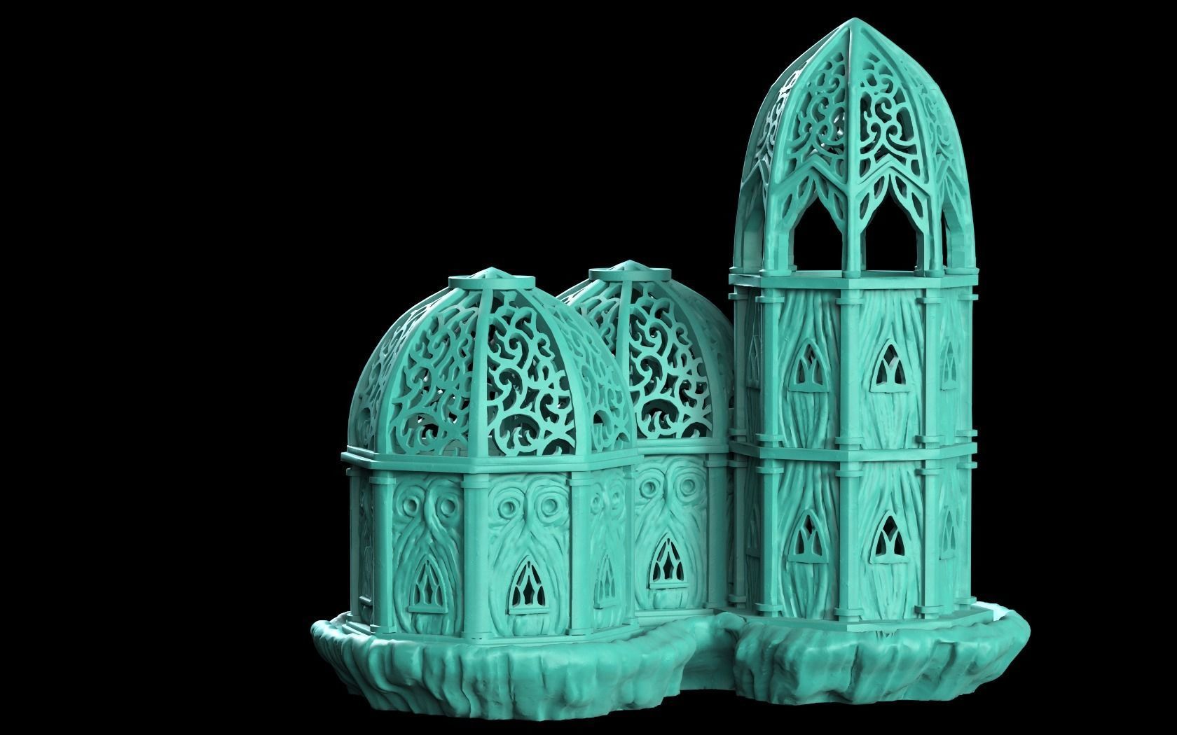 royal palace wood elf 3D print model_3