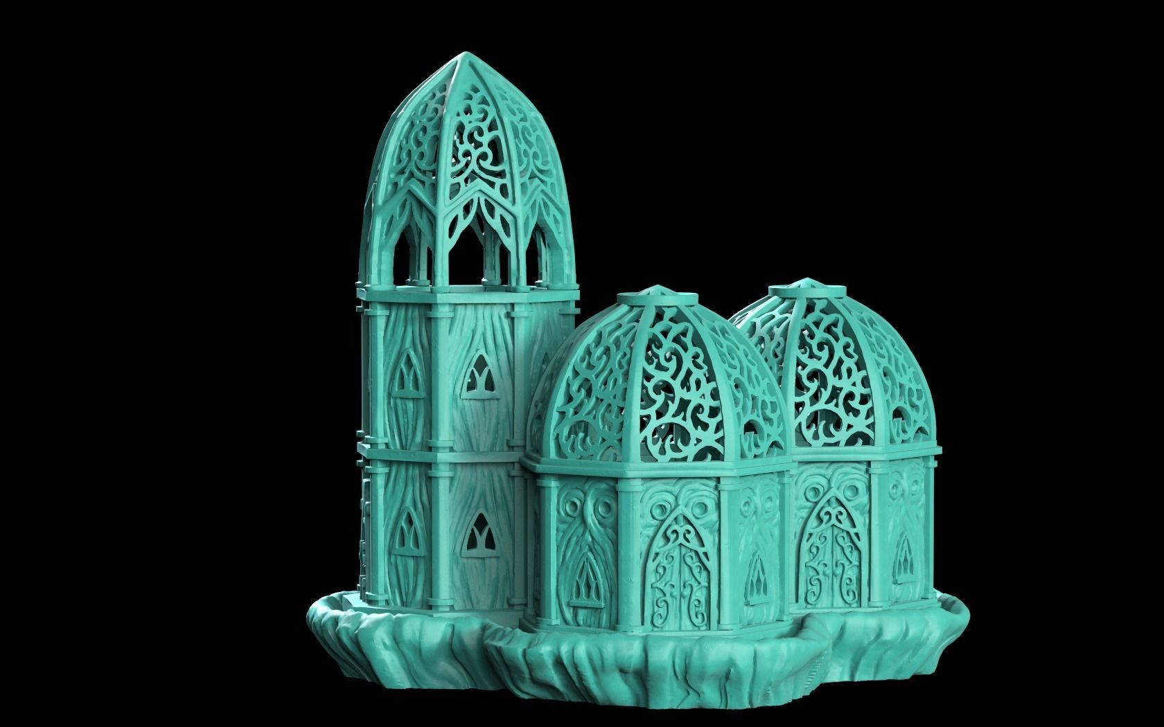 royal palace wood elf 3D print model_1