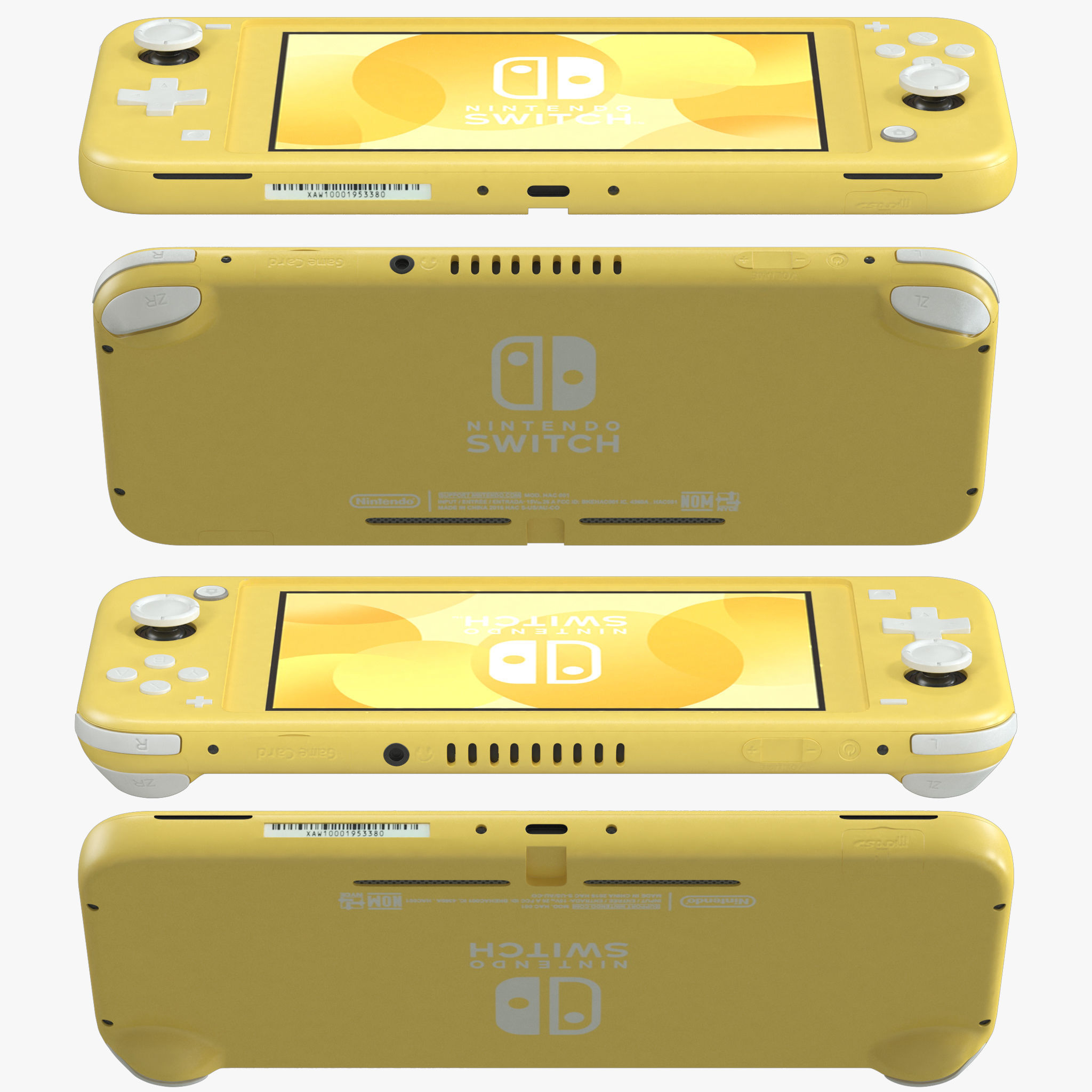 Nintendo Switch Lite - Yellow 3D model | CGTrader
