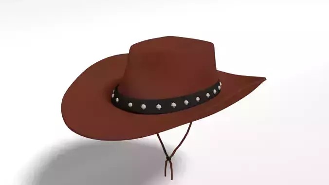 Cartoon Cowboy Hat 3D model