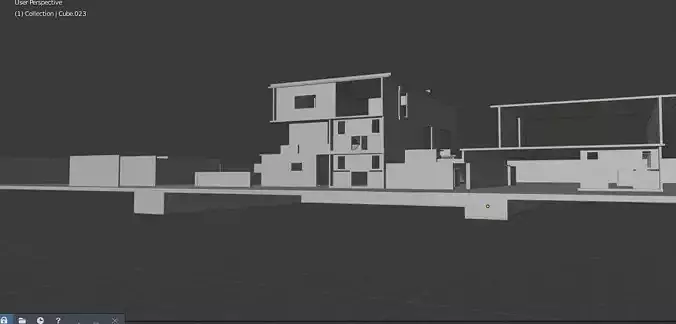 3d apartment model building