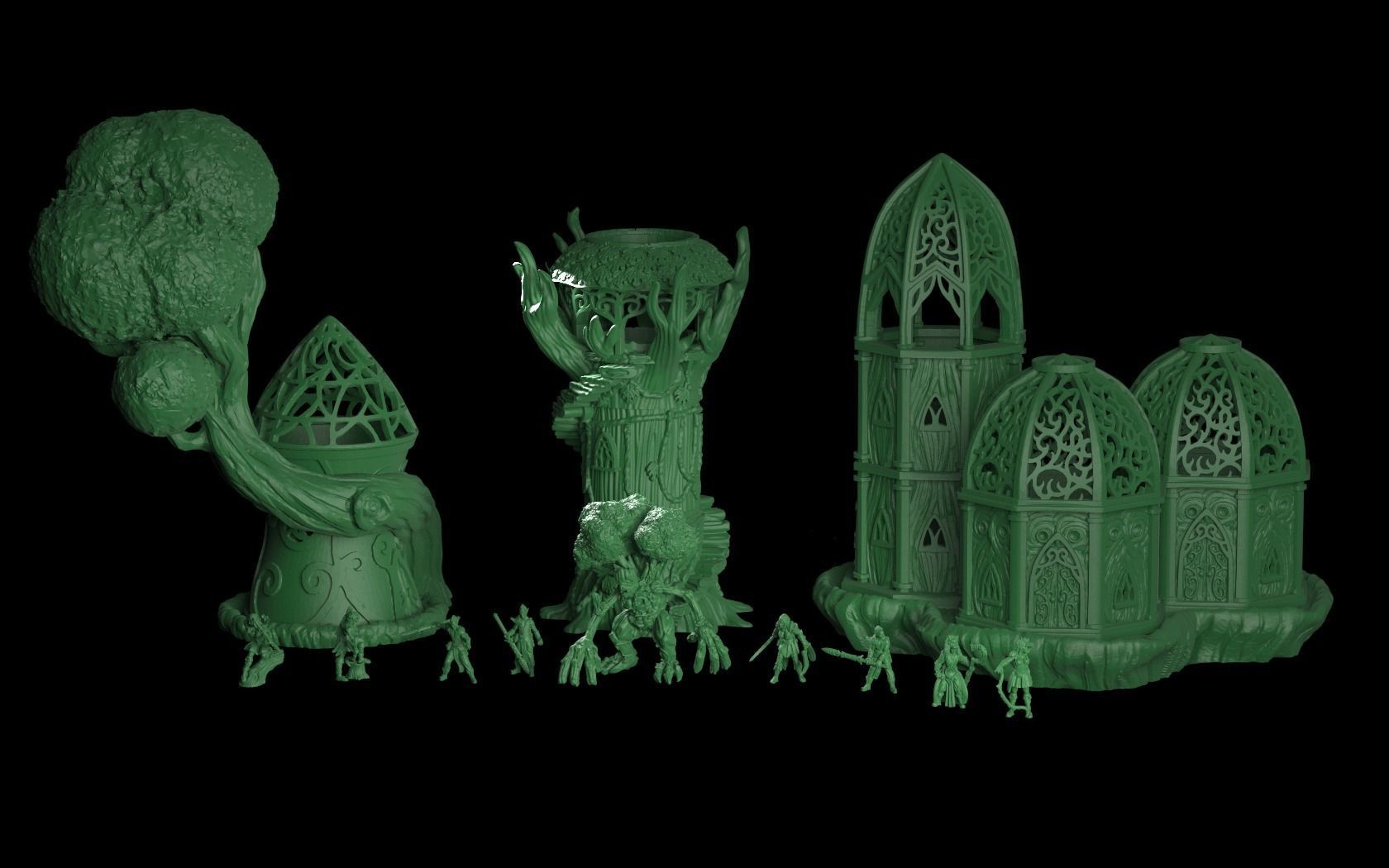 Wood elf Bundle 3D Model Collection_12