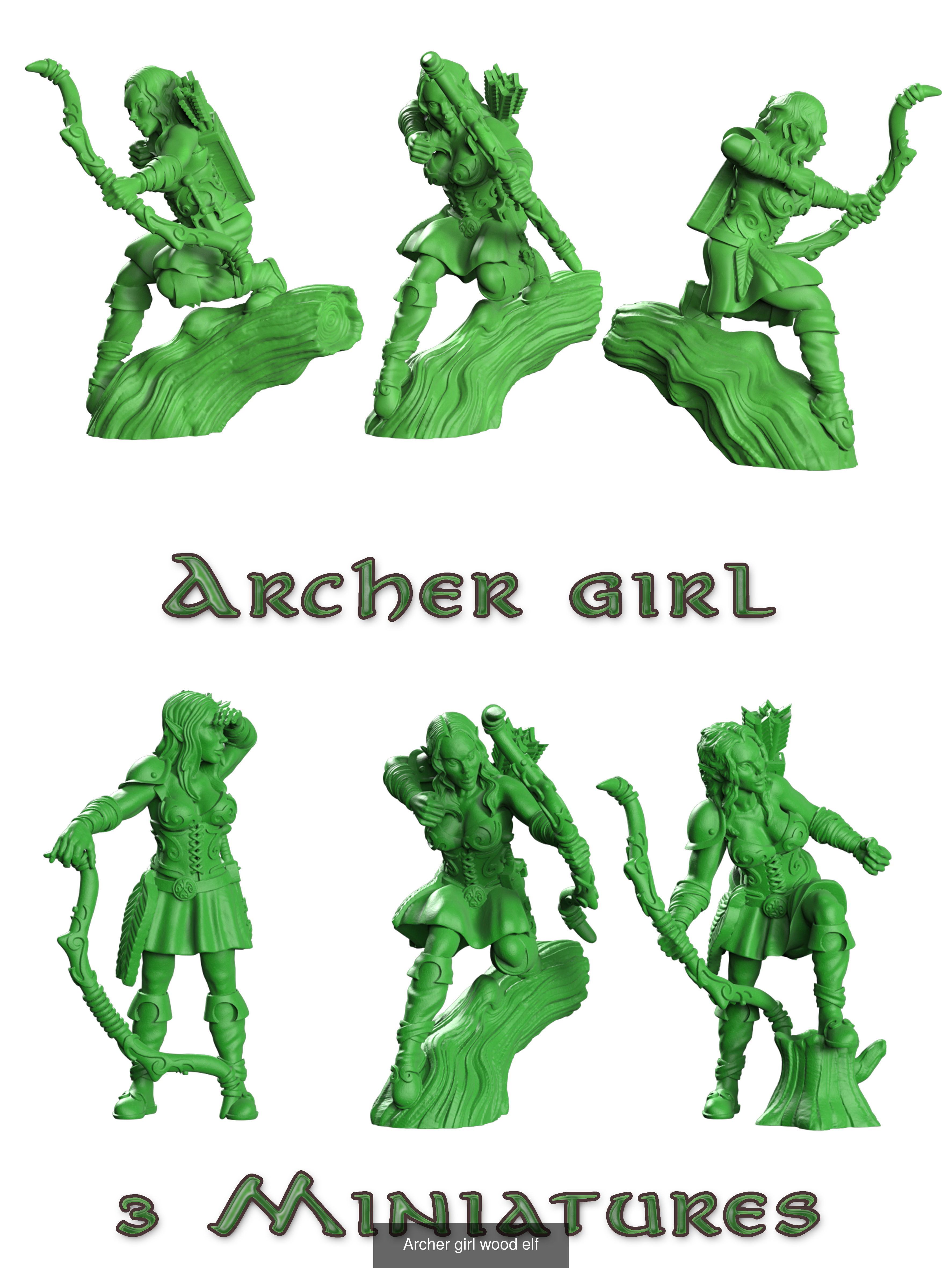 Wood elf Bundle 3D Model Collection_3