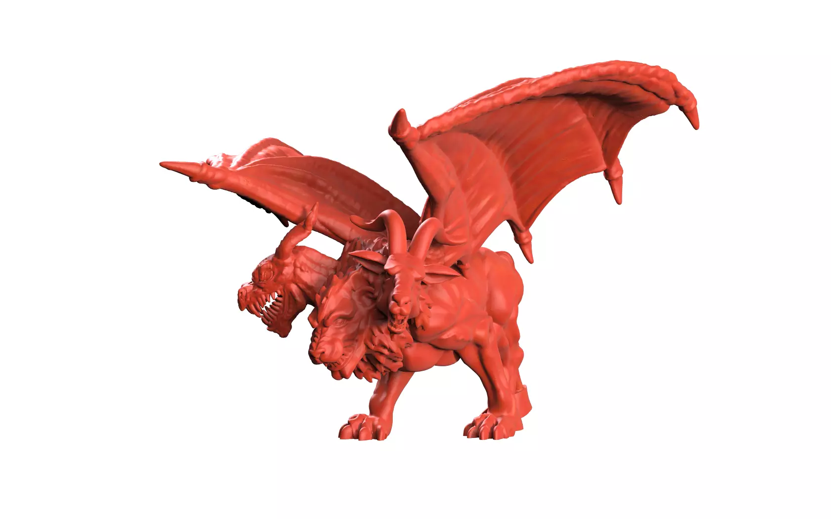 Chimera dragon 3D print model_0