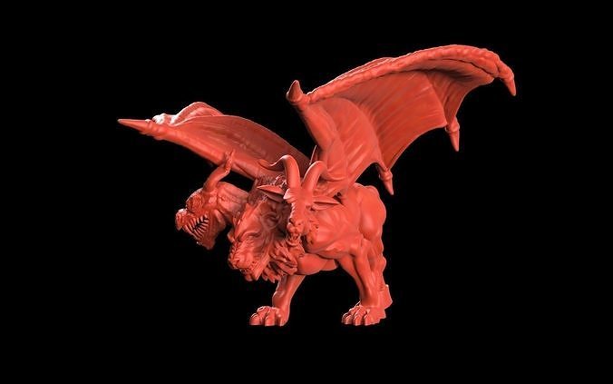 Chimera dragon 3D print model