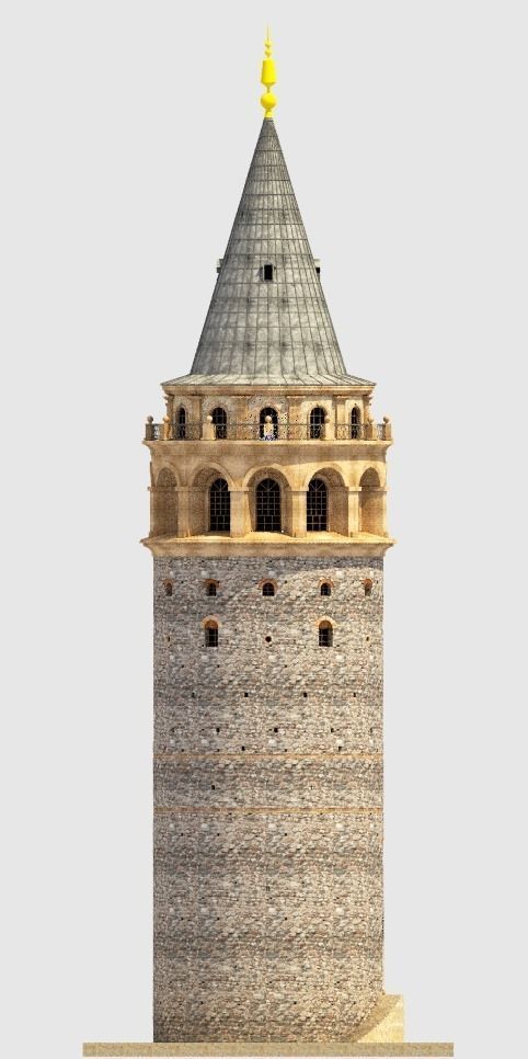 The Galata Tower Low-poly 3D model_0