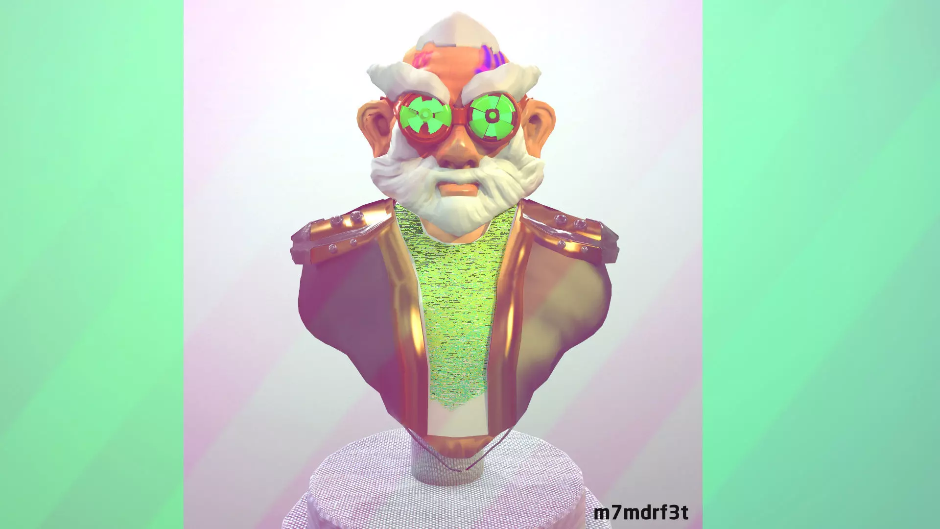 3d cartoon character 2020 captain germani Free low-poly 3D model