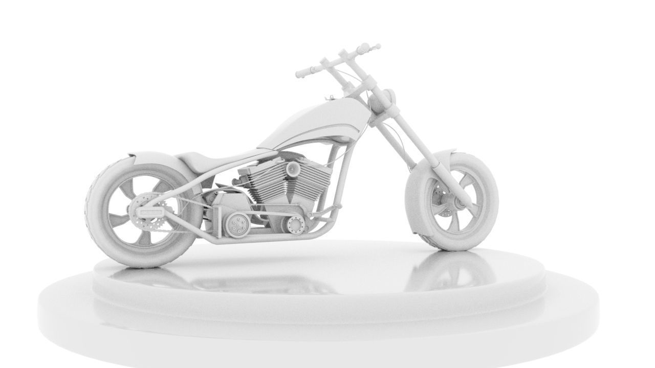Chopper skull fire 3D model_14