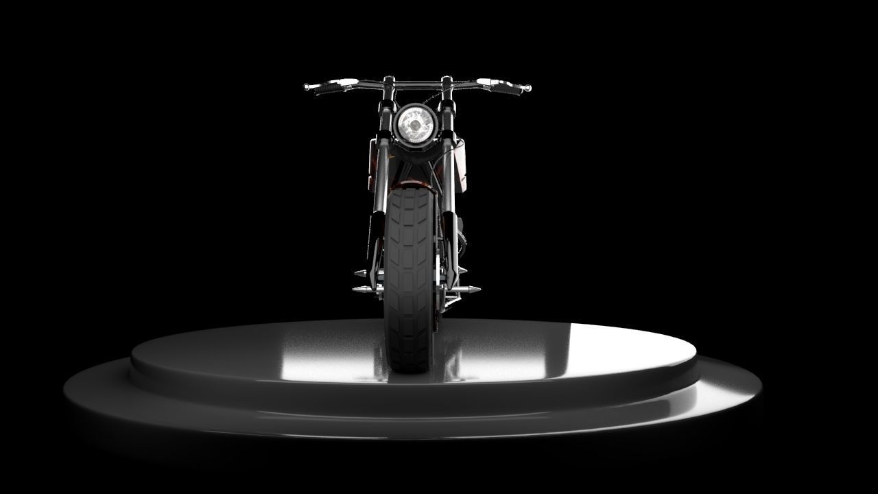 Chopper skull fire 3D model_5