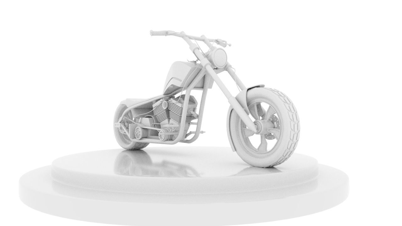 Chopper skull fire 3D model_13